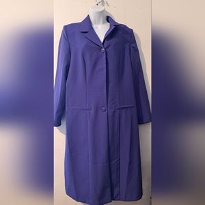 Allison Woods 16W Purple Trench Coat  **NO Pants ***